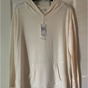 Workshop Republic Off White Hooded Pull over w/ front pockets